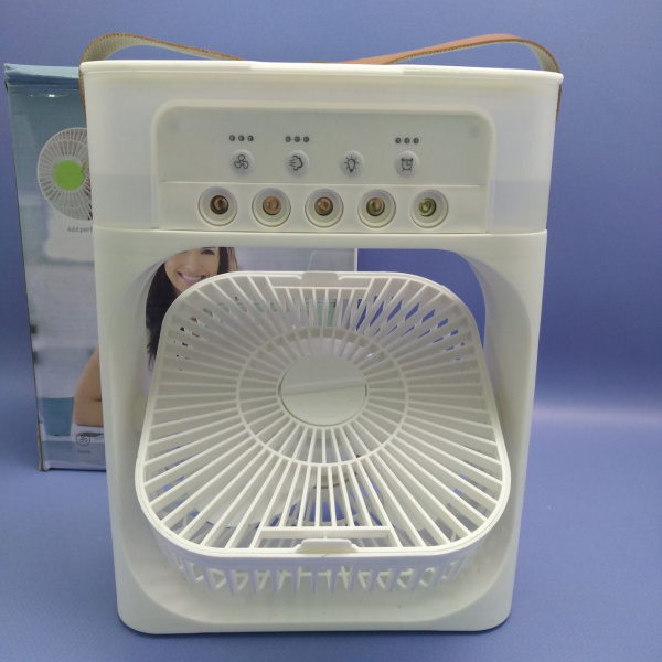 Охладитель - увлажнитель воздуха 3в1 Air Cooler Fan / Кондиционер - вентилятор мини, 7 цветов подсветки, USB 